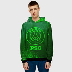 Толстовка-худи мужская PSG - green gradient, цвет: 3D-черный — фото 2