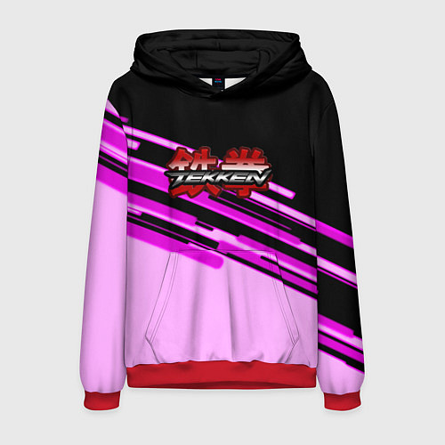 Мужская толстовка Tekken pink line / 3D-Красный – фото 1