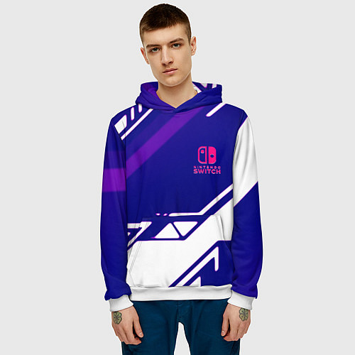 Мужская толстовка Нинтендо геометрия киберспорт / 3D-Белый – фото 3