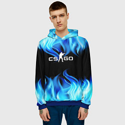 Толстовка-худи мужская CGGO blue flame, цвет: 3D-синий — фото 2