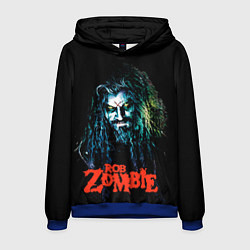 Толстовка-худи мужская Rob zombie portrait, цвет: 3D-синий
