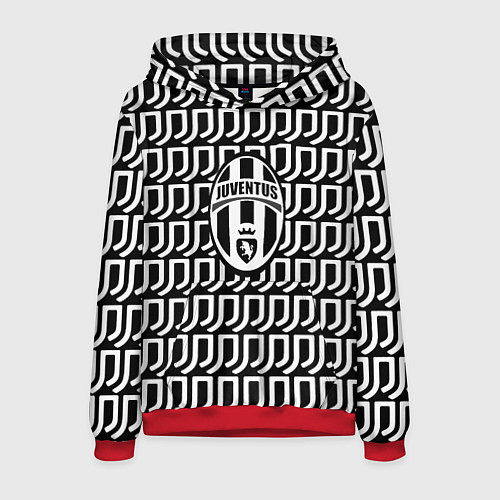 Мужская толстовка Juventus fc pattern / 3D-Красный – фото 1