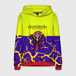 Толстовка-худи мужская Horizon zero dawn разломы, цвет: 3D-красный