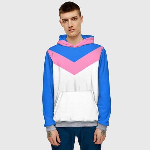 Мужская толстовка В стиле 90-х ретро спортивная / 3D-Меланж – фото 3