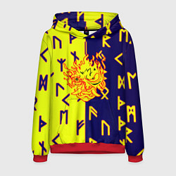 Толстовка-худи мужская Samurai japan symbol, цвет: 3D-красный