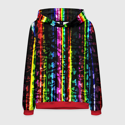Мужская толстовка Marshmello градиент / 3D-Красный – фото 1