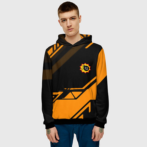 Мужская толстовка Serious Sam geometry / 3D-Черный – фото 3