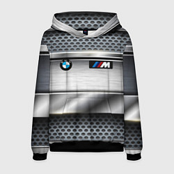 Толстовка-худи мужская BMW metal texture, цвет: 3D-черный