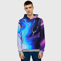 Толстовка-худи мужская Abrupt neon colors, цвет: 3D-меланж — фото 2