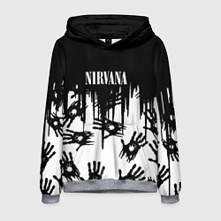 Толстовка-худи мужская Nirvana rok hand, цвет: 3D-меланж