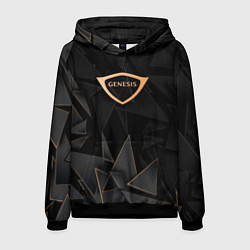 Толстовка-худи мужская Genesis golden poly, цвет: 3D-черный