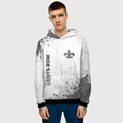 Толстовка-худи мужская Saints Row - white gradient вертикально, цвет: 3D-черный — фото 2