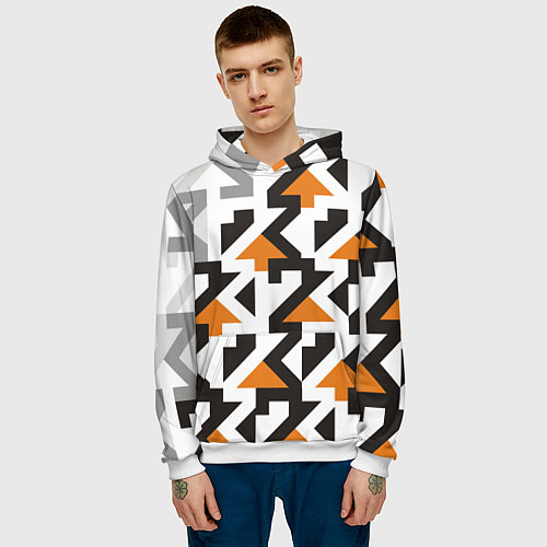 Мужская толстовка Паттерн-23 / 3D-Белый – фото 3