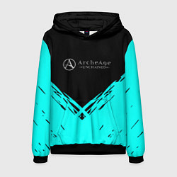 Толстовка-худи мужская ArcheAge краски, цвет: 3D-черный