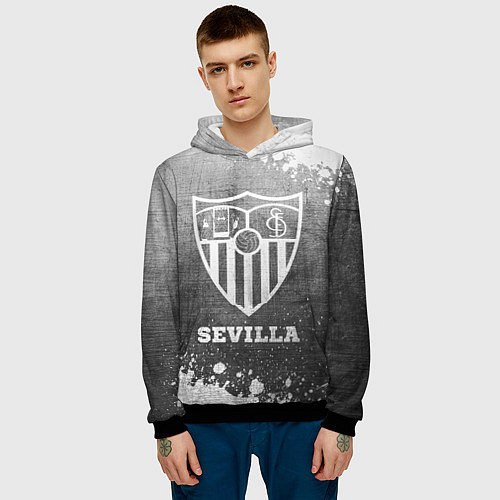 Мужская толстовка Sevilla - grey gradient / 3D-Черный – фото 3