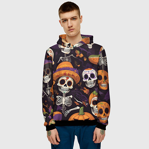 Мужская толстовка Страшилки хэллоуин / 3D-Черный – фото 3