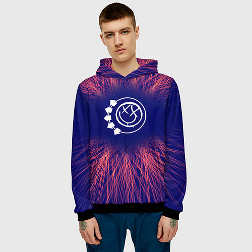 Мужская толстовка Blink 182 red energy / 3D-Черный – фото 3