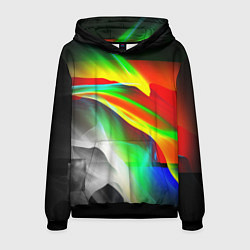 Толстовка-худи мужская Текстура краски, цвет: 3D-черный