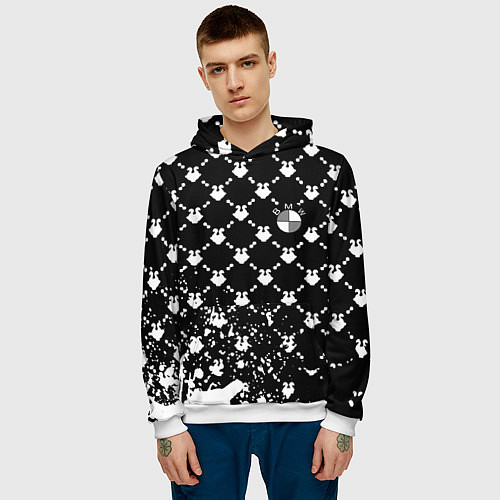 Мужская толстовка BMW gussi steel / 3D-Белый – фото 3