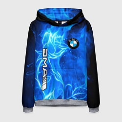 Толстовка-худи мужская BMW flower flame, цвет: 3D-меланж