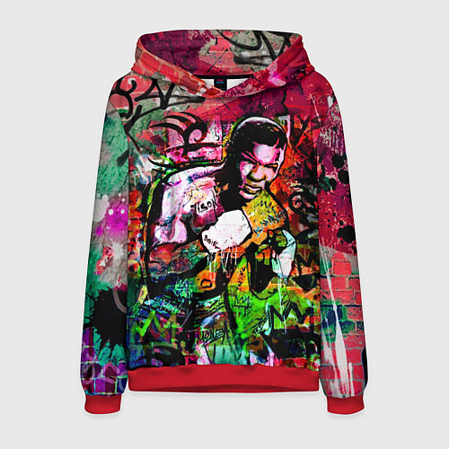 Мужская толстовка Майк Тайсон граффити / 3D-Красный – фото 1