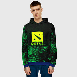 Толстовка-худи мужская DOTA2 кислотное лого краски, цвет: 3D-синий — фото 2