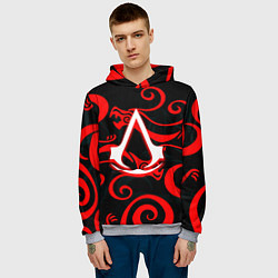 Толстовка-худи мужская Assassins Creed Shadows, цвет: 3D-меланж — фото 2