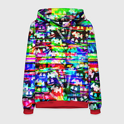Толстовка-худи мужская Marshmello music краски, цвет: 3D-красный