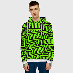 Толстовка-худи мужская PUBG pattern game, цвет: 3D-белый — фото 2