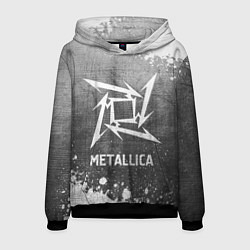 Толстовка-худи мужская Metallica - grey gradient, цвет: 3D-черный