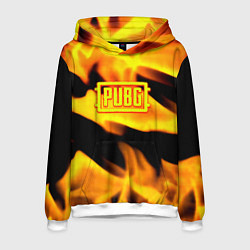 Толстовка-худи мужская PUBG fire steel, цвет: 3D-белый