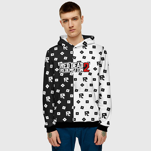 Мужская толстовка Red Dead Redemption 2 pattern / 3D-Черный – фото 3