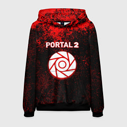 Толстовка-худи мужская Half life красные краски, цвет: 3D-черный