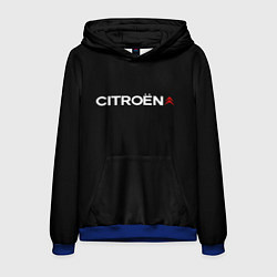 Толстовка-худи мужская Citroen logo, цвет: 3D-синий
