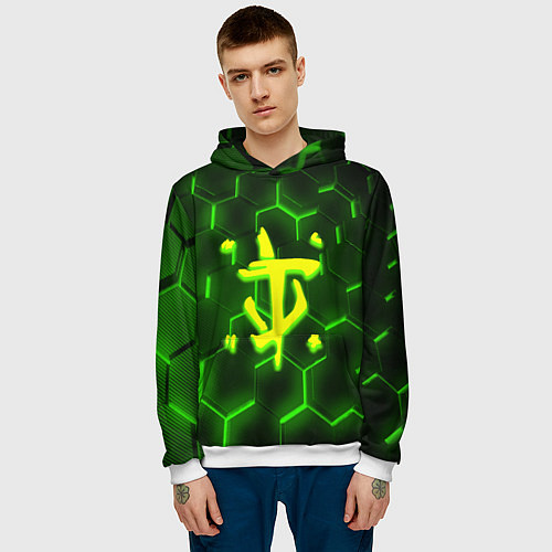 Мужская толстовка Doom кислотная броня / 3D-Белый – фото 3