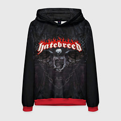 Толстовка-худи мужская Hatebreed hardcore, цвет: 3D-красный