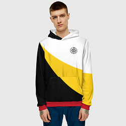 Толстовка-худи мужская Мы русские с нами Бог малый черный кцк Николай II, цвет: 3D-красный — фото 2