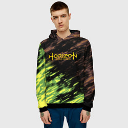 Толстовка-худи мужская Horizon: Zero Dawn краски, цвет: 3D-черный — фото 2