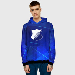 Толстовка-худи мужская Hoffenheim blue poly, цвет: 3D-черный — фото 2