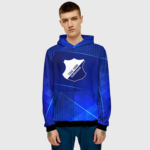 Мужская толстовка Hoffenheim blue poly / 3D-Черный – фото 3