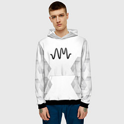 Толстовка-худи мужская Arctic Monkeys white poly, цвет: 3D-черный — фото 2