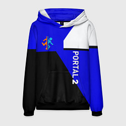 Толстовка-худи мужская Portal geometry steel game, цвет: 3D-черный
