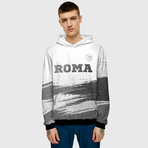 Мужская толстовка Roma - white gradient посередине / 3D-Черный – фото 3