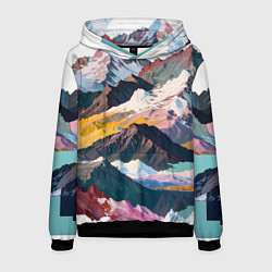 Толстовка-худи мужская Искусство гор, цвет: 3D-черный