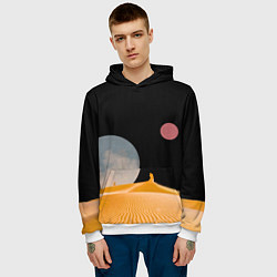 Толстовка-худи мужская Arrakis sandworm Dune, цвет: 3D-белый — фото 2