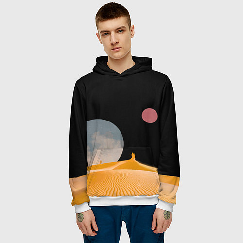 Мужская толстовка Arrakis sandworm Dune / 3D-Белый – фото 3