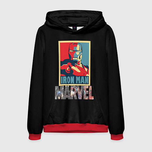 Мужская толстовка Железный человек Марвел / 3D-Красный – фото 1