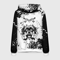 Толстовка-худи мужская Mayhem - рок пес, цвет: 3D-белый