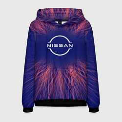 Толстовка-худи мужская Nissan red energy, цвет: 3D-черный