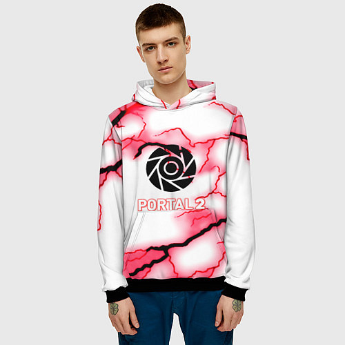 Мужская толстовка Portal storm / 3D-Черный – фото 3